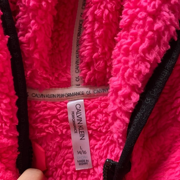 Calvin Klein Cozy Pink Sherpa Hoodie - Picture 5 of 11